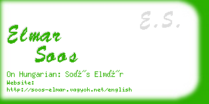 elmar soos business card